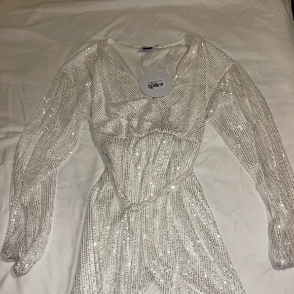 NWT Princess Polly Dancing Queen Mini Dress White US 2 / AU 6 White - Picture 2 of 5